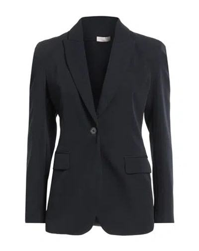 Liu •jo Woman Blazer Midnight Blue Size 4 Polyester, Elastane