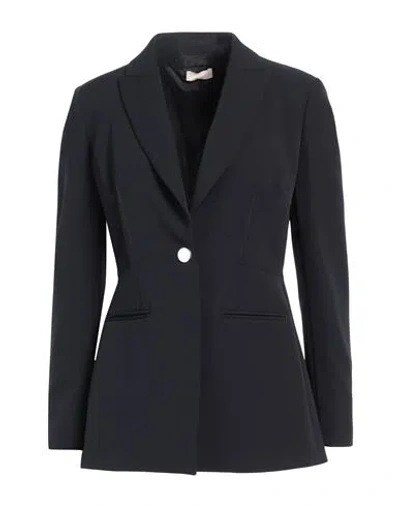 Liu •jo Woman Blazer Midnight Blue Size 8 Polyester, Elastane In Blue