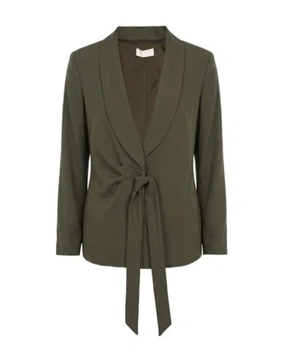 Liu •jo Woman Blazer Military Green Size 6 Viscose, Polyester In Multi