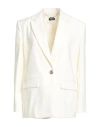Liu •jo Woman Blazer Off White Size 12 Cotton, Polyamide, Elastane In White
