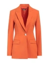 Liu •jo Woman Blazer Orange Size 4 Polyester, Viscose, Elastane In Orange