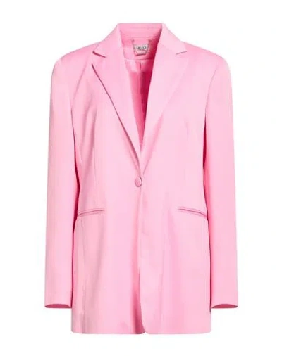 Liu •jo Woman Blazer Pink Size 10 Polyester