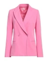 Liu •jo Woman Blazer Pink Size 10 Polyester, Elastane