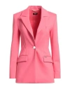 Liu •jo Woman Blazer Pink Size 12 Polyamide, Viscose, Elastane In Pink