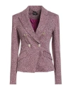 Liu •jo Woman Blazer Pink Size 8 Viscose, Polyamide, Elastane In Pink