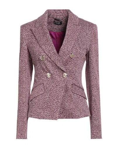 Liu •jo Woman Blazer Pink Size 8 Viscose, Polyamide, Elastane