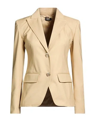 Liu •jo Woman Blazer Sand Size 4 Cotton, Polyamide, Elastane In Neutral