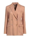 Liu •jo Woman Blazer Tan Size 4 Viscose, Linen In Brown