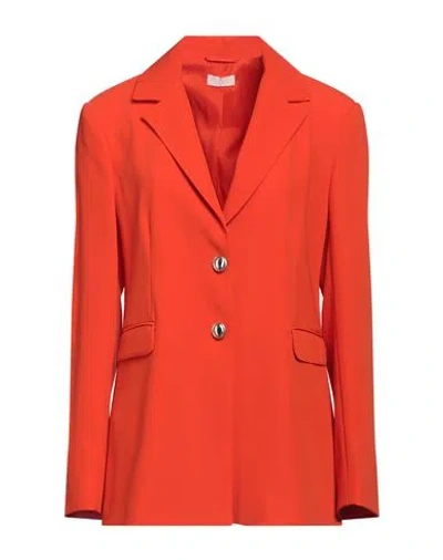 Liu •jo Woman Blazer Tomato Red Size 10 Polyester