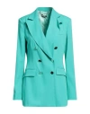 Liu •jo Woman Blazer Turquoise Size 4 Viscose, Polyester, Elastane In Blue