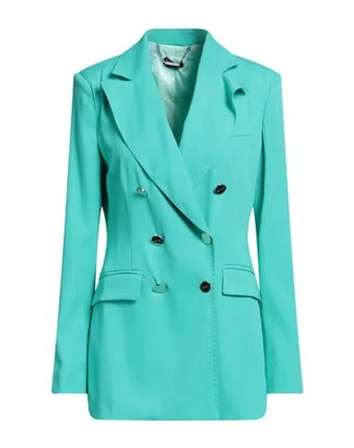 Liu •jo Woman Blazer Turquoise Size 8 Viscose, Polyester, Elastane In Blue