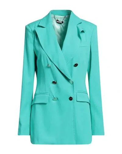 Liu •jo Woman Blazer Turquoise Size 4 Viscose, Polyester, Elastane In Blue