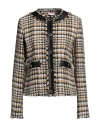 Liu •jo Woman Blazer White Size 12 Polyester, Metallic Fiber, Elastane In White