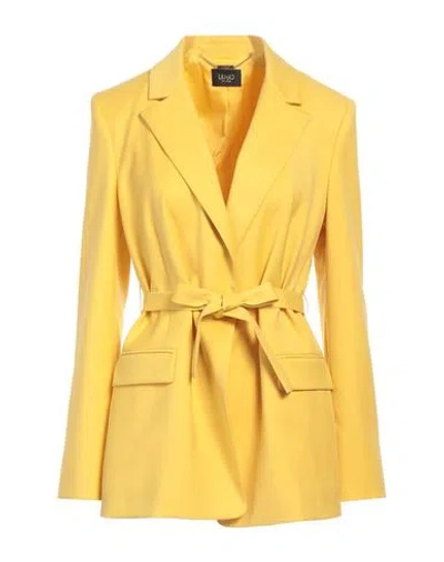 Liu •jo Woman Blazer Yellow Size 6 Polyester, Viscose, Elastane