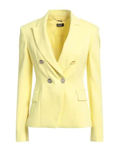 Liu •jo Woman Blazer Yellow Size 4 Viscose, Polyester, Elastane