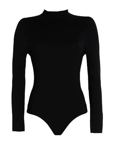 Liu •jo Woman Bodysuit Black Size L Viscose, Polyester
