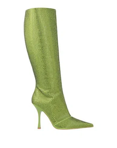 Liu •jo Woman Boot Acid Green Size 6 Textile Fibers