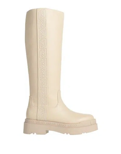 Liu •jo Woman Boot Beige Size 5 Synthetic Material In Neutral