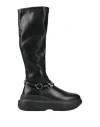 Liu •jo Woman Boot Black Size 7 Textile Fibers In Black