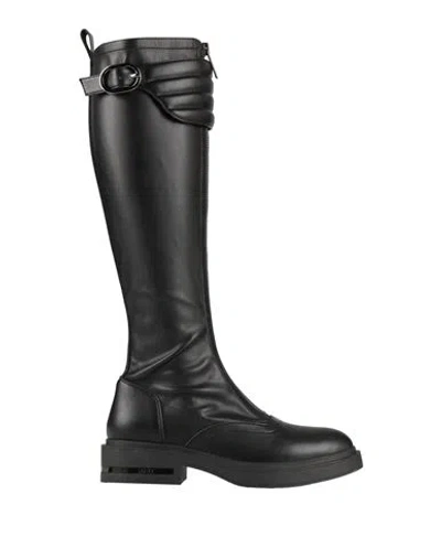 Liu •jo Woman Boot Black Size 7 Textile Fibers