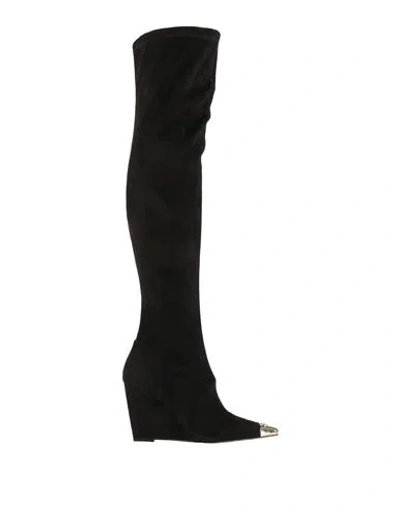 Liu •jo Woman Boot Black Size 7 Textile Fibers