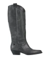 Liu •jo Woman Boot Black Size 6 Leather In Black