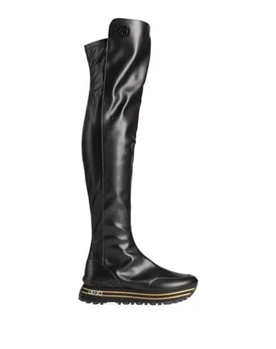 Liu •jo Woman Boot Black Size 8 Textile Fibers