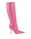 Liu •jo Leonie Hanne X  Woman Boot Fuchsia Size 6 Textile Fibers In Pink