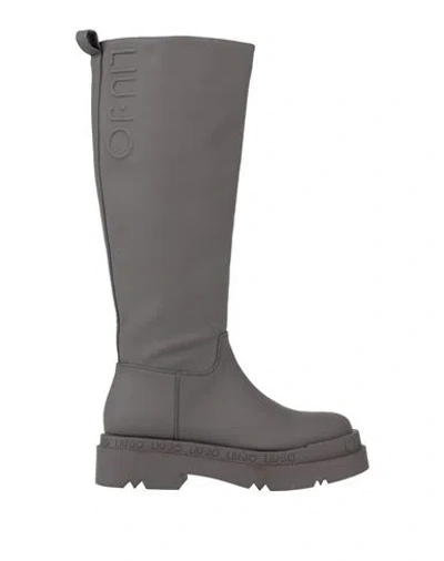 Liu •jo Woman Boot Grey Size 7 Textile Fibers In Grey