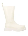 Liu •jo Woman Boot Ivory Size 8 Calfskin In White