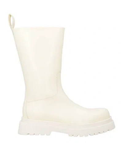 Liu •jo Woman Boot Ivory Size 8 Calfskin In White