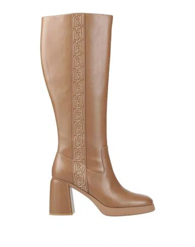 Liu •jo Woman Boot Light Brown Size 9 Synthetic Fibers In Beige
