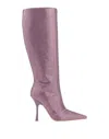 Liu •jo Woman Boot Light Purple Size 8 Textile Fibers