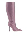 Liu •jo Leonie Hanne X  Woman Boot Mauve Size 8 Textile Fibers In Purple