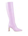 Liu •jo Leonie Hanne X  Woman Boot Lilac Size 8 Soft Leather In Purple