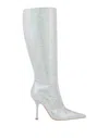 Liu •jo Woman Boot Silver Size 7 Textile Fibers
