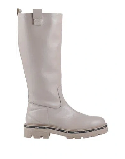 Liu •jo Woman Boot Taupe Size 7 Textile Fibers In Gray