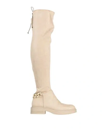 Liu •jo Woman Boot Taupe Size 7 Textile Fibers In Grey