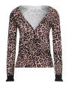 Liu •jo Woman Cardigan Beige Size Xs Viscose, Polyamide In Beige