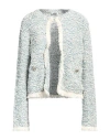 Liu •jo Woman Cardigan Blue Size M Cotton, Polyester, Polyamide, Viscose