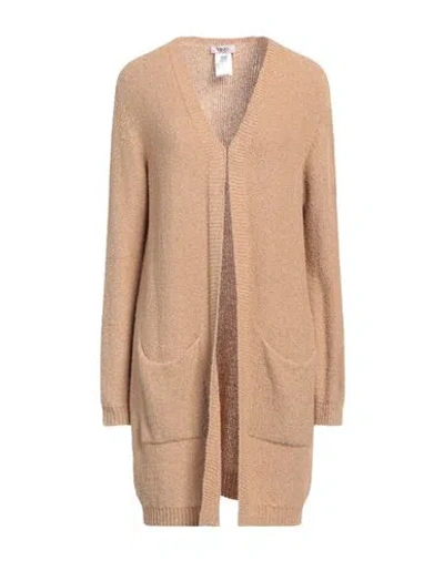 Liu •jo Woman Cardigan Camel Size S Cotton, Polyamide In Beige