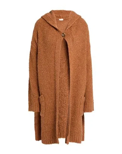 Liu •jo Woman Cardigan Camel Size Xs Acrylic, Wool, Alpaca Wool, Polyester In Brown