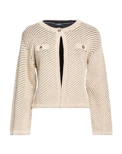 Liu •jo Woman Cardigan Gold Size L Viscose, Polyester, Metallic Polyester In Brown