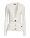 Liu •jo Woman Cardigan Ivory Size M Viscose, Polyester In White