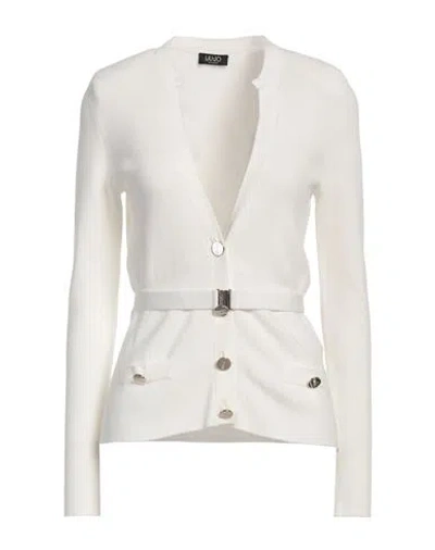 Liu •jo Woman Cardigan Ivory Size M Viscose, Polyester In White