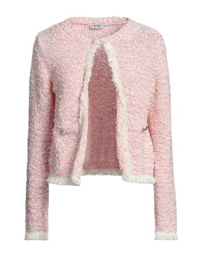 Liu •jo Woman Cardigan Pink Size M Cotton, Polyester, Polyamide, Viscose