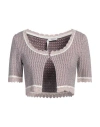 Liu •jo Woman Cardigan Pink Size M Viscose, Polyamide, Metallic Polyester, Polyester In Pink