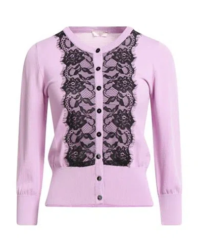 Liu •jo Woman Cardigan Pink Size Xs Viscose, Polyamide
