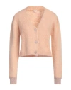 Liu •jo Woman Cardigan Sand Size L Synthetic Fibers, Wool, Mohair Wool, Metallic Polyester, Elastane In Beige