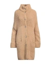 Liu •jo Woman Cardigan Sand Size S Acrylic, Wool, Alpaca Wool, Viscose In Beige